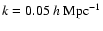 $k=0.05~h~{\rm Mpc}^{-1}$
