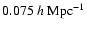 $ 0.075~h~{\rm Mpc}^{-1}$