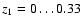 $z_1=0 \ldots 0.33$
