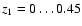 $z_1=0 \ldots 0.45$