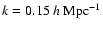$k=0.15~h~{\rm Mpc}^{-1}$