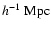 $h^{-1}~{\rm Mpc}$