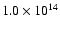 $1.0\times 10^{14}$