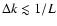 $\Delta k \lesssim 1/L$