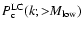 $P^{\rm {LC}}_{\rm c}(k;>\!\!M_{\rm low})$