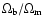 $\Omega_{\rm b}/\Omega_{\rm m}$