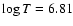 $\log T = 6.81$