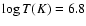 $\log T(K) = 6.8$