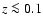 $z \la
0.1$
