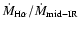 $\dot{M}_{{\rm H}\alpha}/\dot{M}_{\rm mid-IR}$
