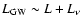 $L_{\rm GW}\sim L + L_\nu$