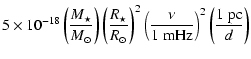$\displaystyle 5\times 10^{-18}
\left(\frac{M_\star}{M_{\odot}}\right)
\left(\fr...
...t)^2
\left(\frac{\nu}{1~{\rm mHz}}\right)^2
\left(\frac{1 ~ {\rm pc}}{d}\right)$
