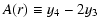 $\displaystyle A(r) \equiv y_4-2y_3$