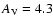 $A_{\rm V}=4.3$