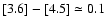 $[3.6]-[4.5]\simeq0.1$