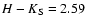 $H-K_{\rm S}=2.59$