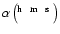 $\alpha \left(\hbox{$^{\rm h}$ }\ \hbox{$^{\rm m}$ }\ \hbox{$^{\rm s}$ }\right)$
