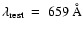 ${\lambda_{\rm rest}~=~659~\AA\/}$