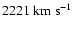 ${\rm 2221~km~s^{-1}}$