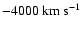$-4000~{\rm km~ s^{-1}}$