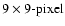 $9\times9\mbox{-pixel}$