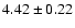 $4.42\pm0.22$