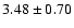 $3.48\pm0.70$