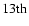 ${\rm 13{th}}$