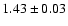 $1.43\pm 0.03$