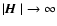 $\vert{\mbox{\boldmath$\vec{H}$ }}\vert\to \infty $