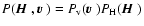 $P({\mbox{\boldmath$\vec{H}$ }}, {\mbox{\boldmath$\vec{v}$ }})=P_{\rm v}({\mbox{\boldmath$\vec{v}$ }})P_{\rm H}({\mbox{\boldmath$\vec{H}$ }})$