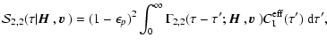 $\displaystyle {\cal S}_{2,2}(\tau\vert{\mbox{\boldmath$\vec{H}$ }}, {\mbox{\bol...
...{H}$ }}, {\mbox{\boldmath$\vec{v}$ }}) C_{\rm I}^{\rm eff}(\tau')~{\rm d}\tau',$