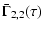 $\displaystyle \bar\Gamma_{2,2}(\tau)$