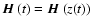 ${\mbox{\boldmath$\vec{H}$ }(t)}= {\mbox{\boldmath$\vec{H}$ }(z(t))}$