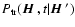 $P_{\rm tr}({\mbox{\boldmath$\vec{H}$ }},t\vert{\mbox{\boldmath$\vec{H}$ }'})$