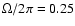 $\Omega/2\pi=0.25$