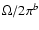 $\Omega/2\pi^b$