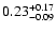 $\rm0.23_{-0.09}^{+0.17}$