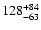$\rm 128_{-63}^{+84}$