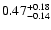$\rm0.47_{-0.14}^{+0.18}$