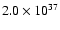 $2.0\times10^{37}$