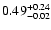 $\rm0.49_{-0.02}^{+0.24}$