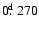 $0\hbox{$.\!\!^{\rm d}$ }270$