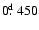 $0\hbox{$.\!\!^{\rm d}$ }450$