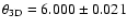$\theta_{\rm 3D} =
6.000\pm 0.021$