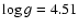 ${\log g} =
4.51$