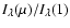 $I_\lambda (\mu )/I_\lambda (1)$