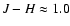 $J-H\approx1.0$