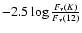$-2.5\log\frac{F_{\nu}(K)}{F_{\nu}(12)}$
