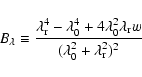 \begin{displaymath}B_\lambda \equiv \frac{\lambda_{\rm r}^4-\lambda_0^4 +
4\lambda_0^2\lambda_{\rm r}w}{(\lambda_0^2+\lambda_{\rm r}^2)^2}\end{displaymath}